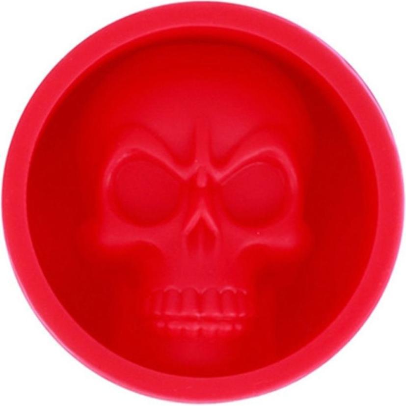 König Design Silikon Eiswürfelform Totenkopf Skull Eiswürfel Eis für Whiskey Wein Bar Party, Eisherstellung, Rot