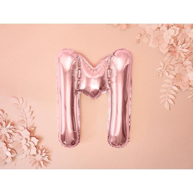 Thumbnail - Partydeco Ballon Brief "M" in Roségold