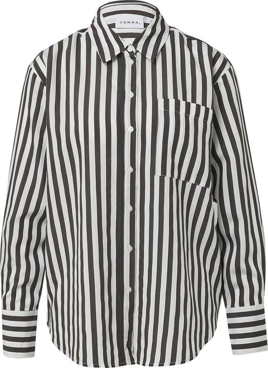 Immagine prodotto Comma Bluse Gestreifte Relaxed-Fit-Hemdbluse mit Brusttasche (42)