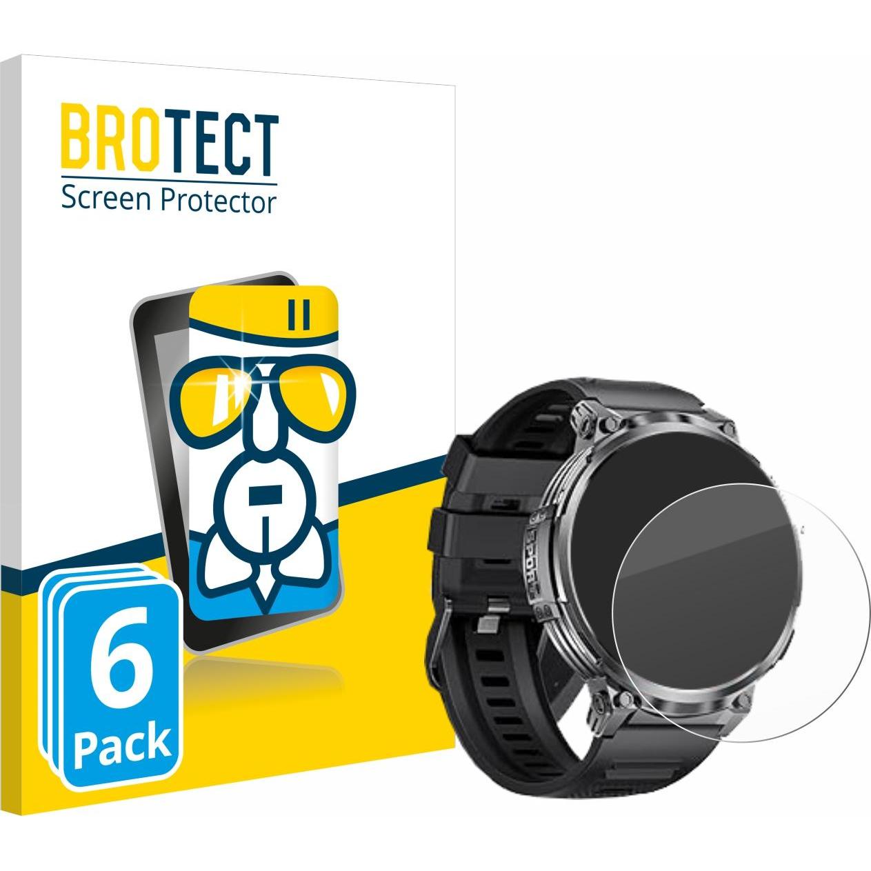 BROTECT Schutzglas Schutzfolie Displayschutz Display Schutz Glas Folie klar, Smartwatch Schutzfolie, Transparent