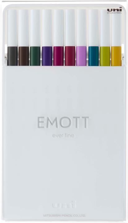 Uni-ball Faserschreiber Emott Calmtone 0.4 mm, 10er-Set (Multicolor, 10 x)