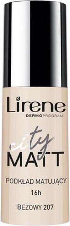 Actual product image Lirene City Matt mattifying and smoothing fluid for the face 207 Beige 30ml (Beige)
