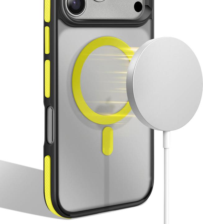 Actual product image OEM Back panel cover Case NEO for IPHONE 17 Pro Max compatible with MagSafe yellow (Apple iPhone 17 Pro Max)