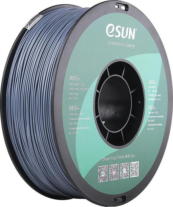 Produktbild eSUN ABS+ 1,75mm Grey 1kg 3D Filament (ABS, 1.75 mm, 1000 g, Grau)
