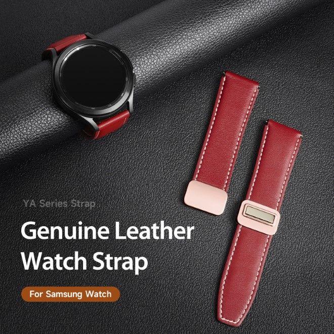 Immagine prodotto Dux Ducis Cinturino in vera pelle della serie YA (20 mm, Vera pelle, Galaxy Watch6, Ingranaggio S2 Classic, Galaxy Watch3 (41mm), Larghezza dello spigot 20 mm)