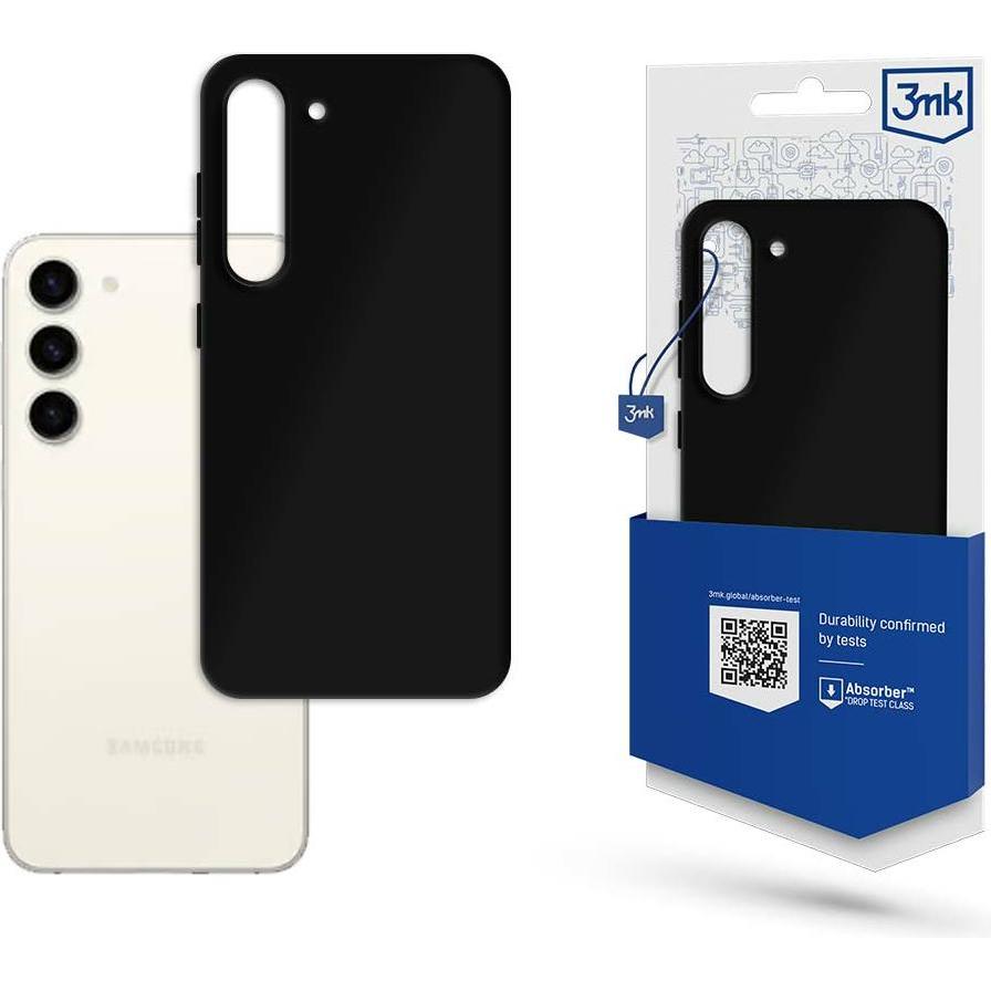 3MK Matt Case Soft Touch Silikonhülle Series (Samsung Galaxy S23+), Smartphone Hülle, Schwarz