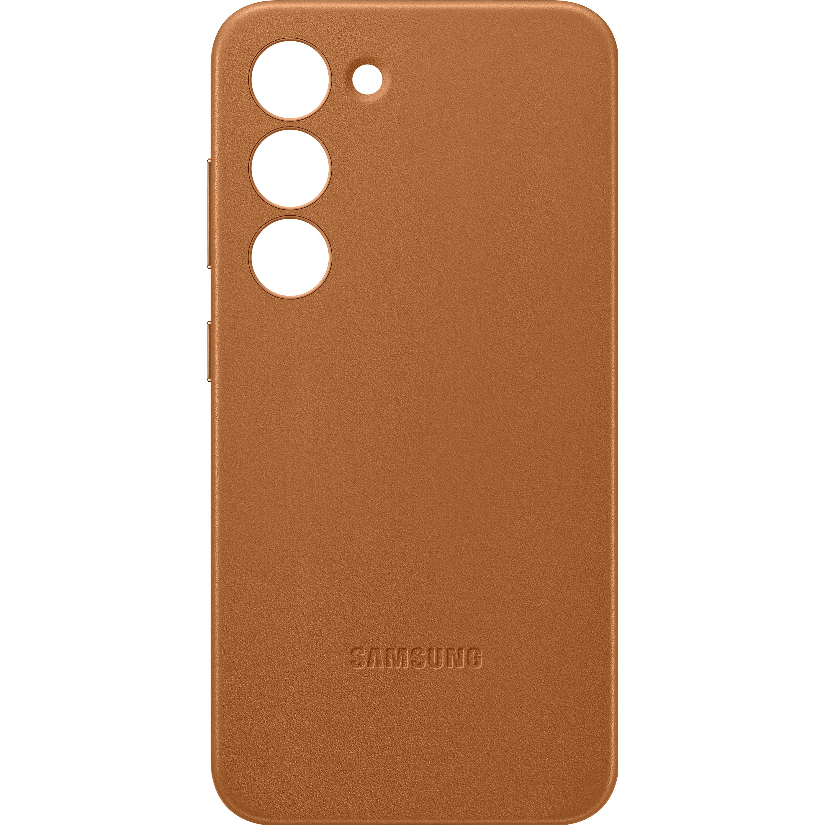 Samsung Leather Case (Samsung Galaxy S23), Smartphone Hülle, Braun