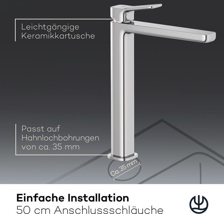 Immagine prodotto Kludi Miscelatore per lavabo X3, misura XL, senza scarico a scomparsa