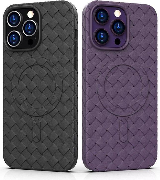 Actual product image Hurtel Woven Case for iPhone 14 Pro - navy blue (Apple iPhone 14 Pro)