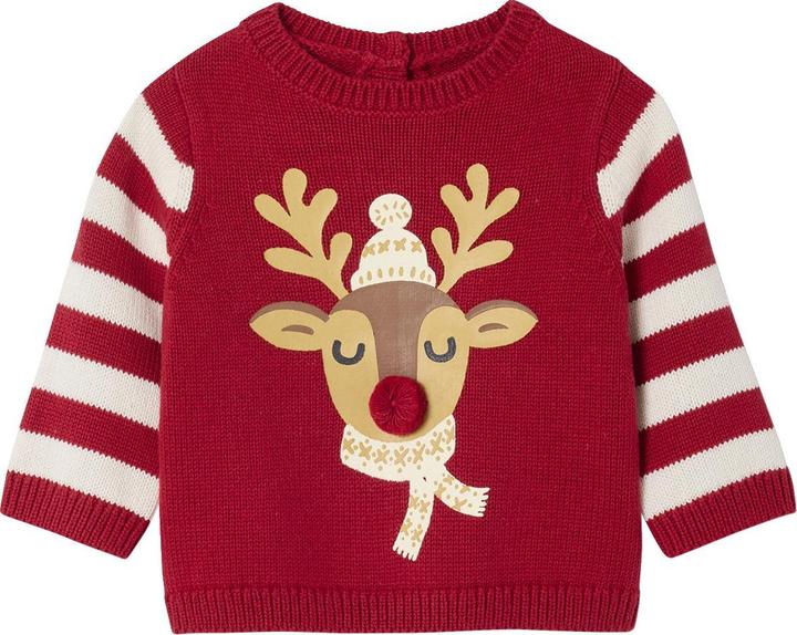 Produktbild Vertbaudet Baby Weihnachtspullover mit Rentiermotiv (80)