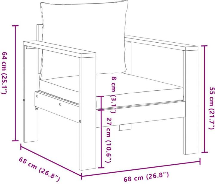 Produktbild vidaXL Gartenstuhl