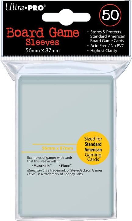 Ultra Pro Card sleeves for board games Standard American Transparent Ultra Pro Card sleeves for board games Standard American Transparent