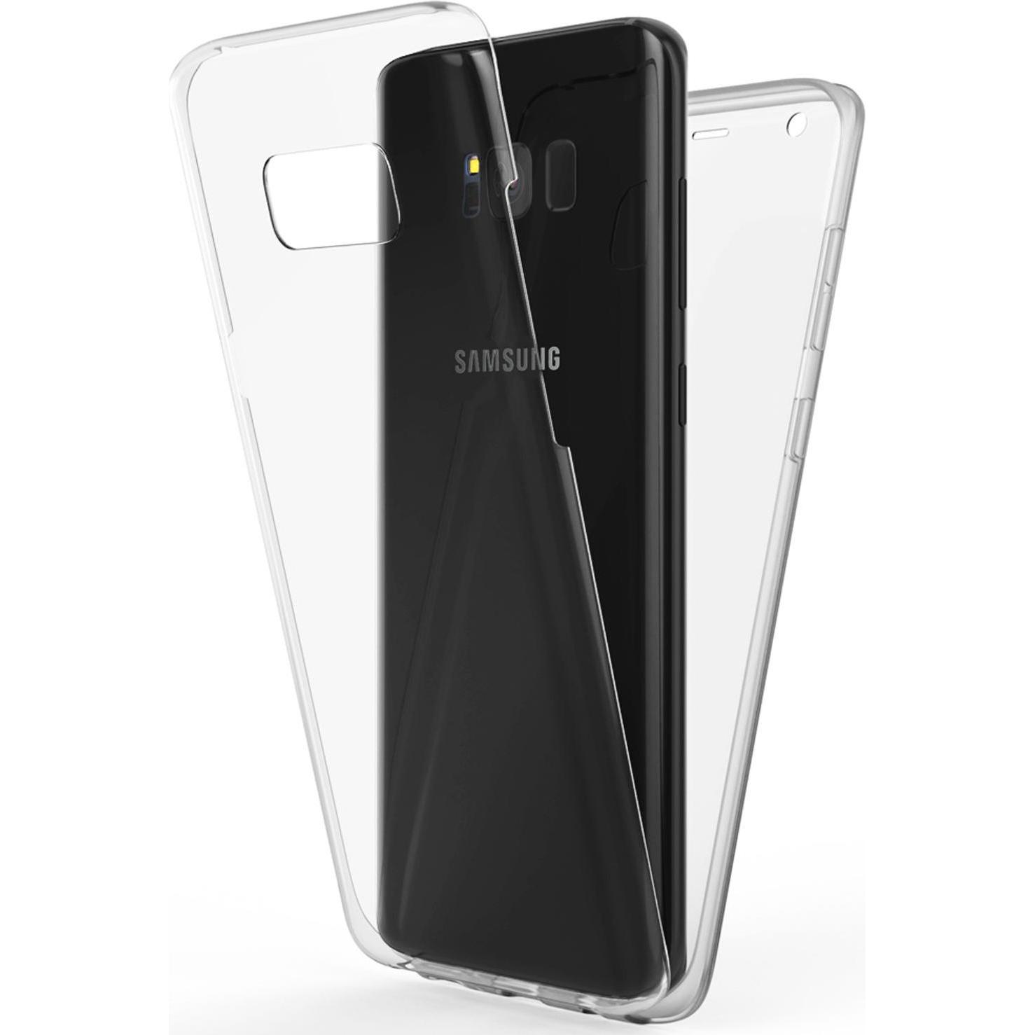 Nalia 360 Grad Handyhülle (Samsung Galaxy S8+), Smartphone Hülle, Schwarz