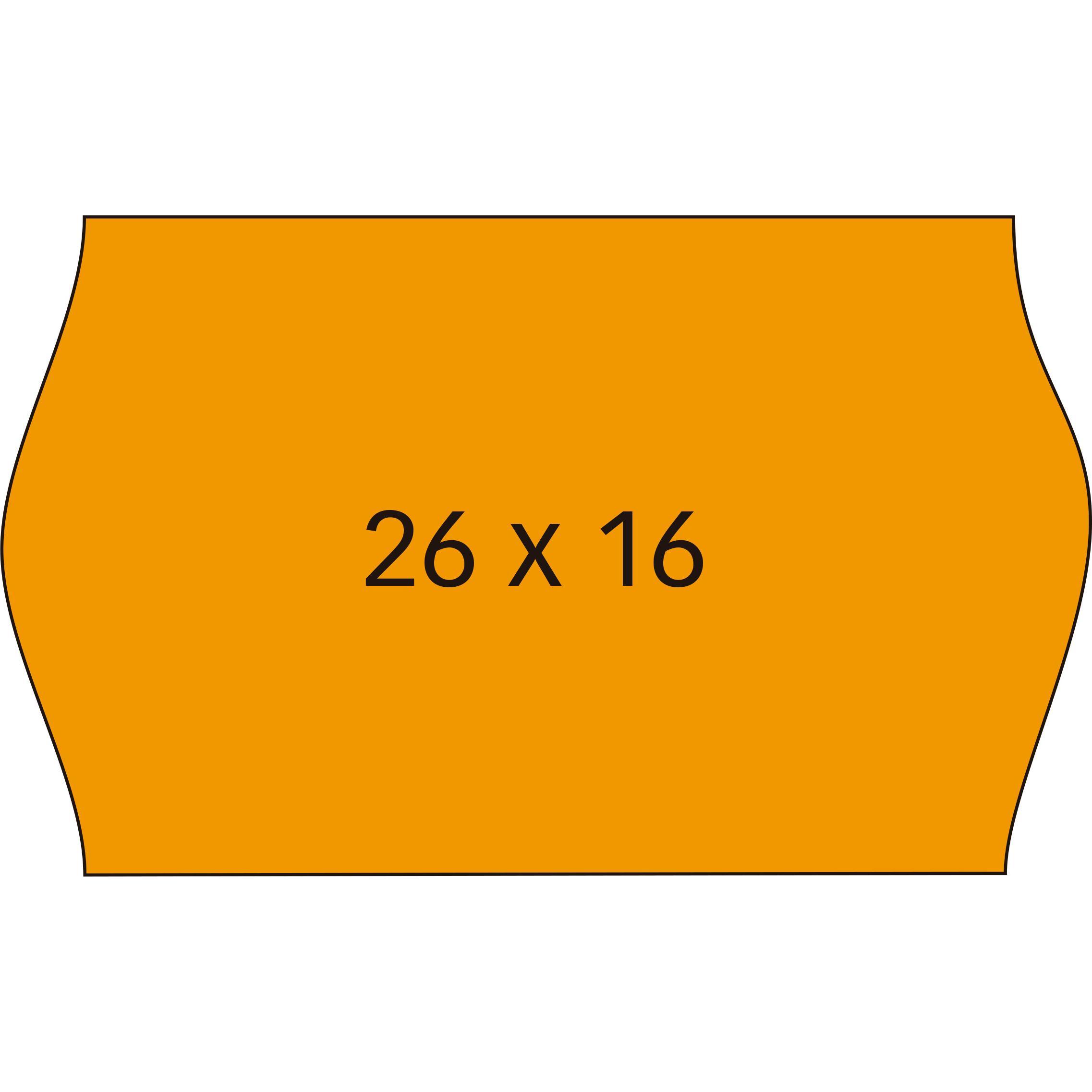 Apli, Etichette, Etiketten für Preisauszeichung 6 Rollen 1000 Fluor Entfernbarer Lack, 26 x 16 mm (Rand)