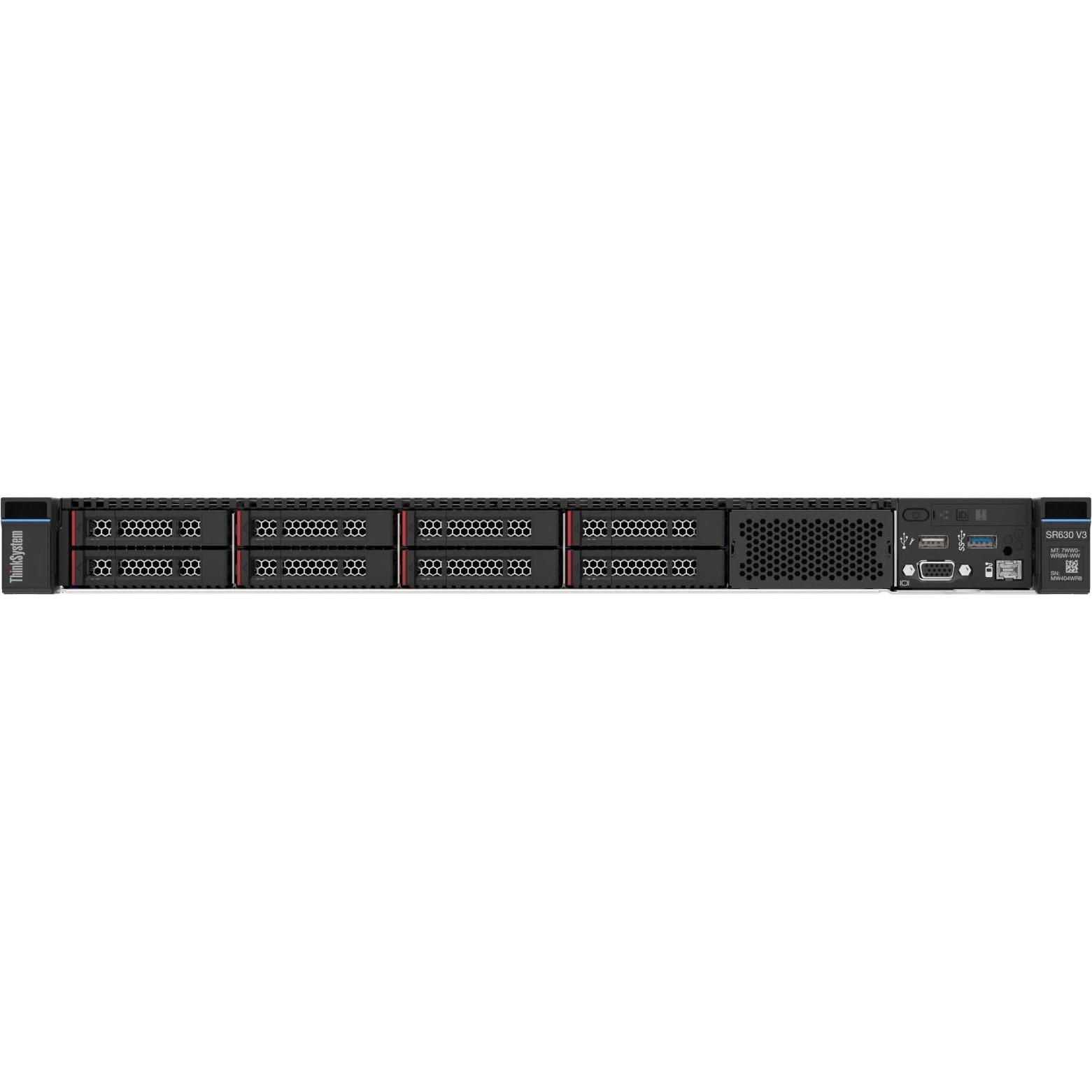 Lenovo ThinkSystem SR630 V3, 2 GHz, 4514Y, 32 GB, DDR5-SDRAM, 1100 W, Rack (1U) (32 GB, Rack Server)