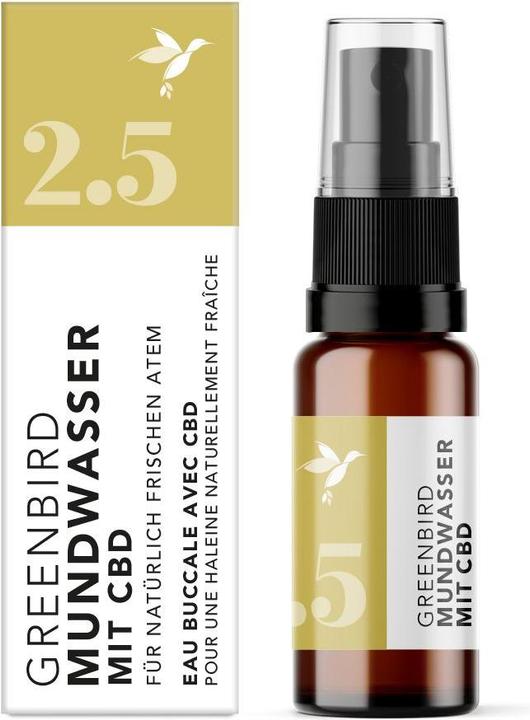 Immagine prodotto Greenbird Collutorio con CBD 2,5 litri (10 ml, Collutorio)