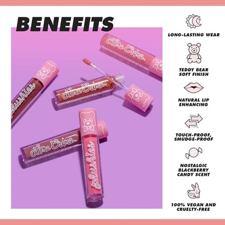 Produktbild Lime Crime Plushies Soft Matte Lipstick Blackberry Sheer Blackberry Candy Scent Plush Long Lasting H (Blackberry Sheer Blackberry Candy Scent)