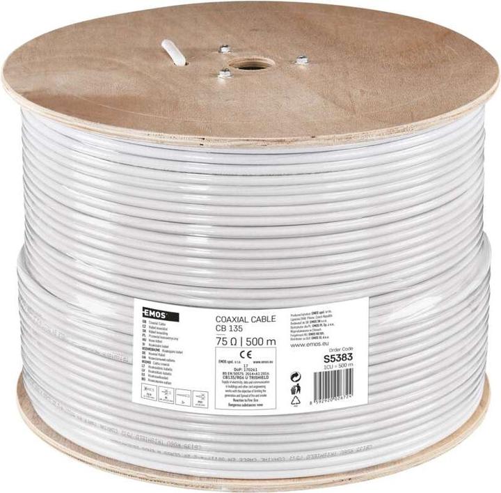 Image du produit Emos Câble coaxial CB135, 500m (Câble d'antenne)