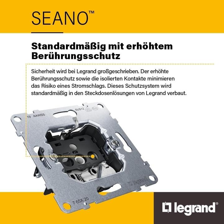 Actual product image Legrand SEANO feed-through socket 765368 TV-R-SAT f.HD-TV in the colour version (Plug socket)