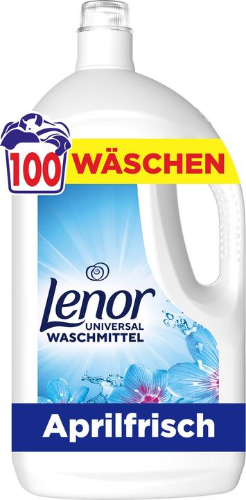 Actual product image Lenor WM Flüssig Aprilfrisch 4,5L Waschmittel 100 WL (100 Washing cycles, Liquid detergent)