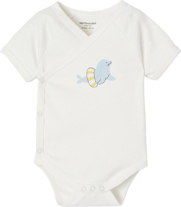 Immagine prodotto Vertbaudet Bio-Kollektion: 5er-Pack Baby Kurzarm-Bodys in Wickelform (56)