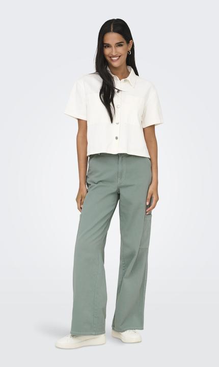 Immagine prodotto JdY Pantaloni a gamba larga Pantaloni a vita alta Pantaloni cargo (L)