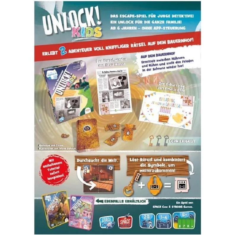 Thumbnail - Asmodée SCOD0080 - Unlock! Kids Auf dem Bauernhof (Einzelszenario), Kartenspiel, ab 6 Jahren (DE) (Deutsch)