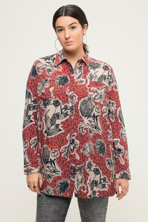 Immagine prodotto Studio Untold Camicia dal taglio squadrato con stampa floreale, collo da camicia e maniche lunghe (46, 48)