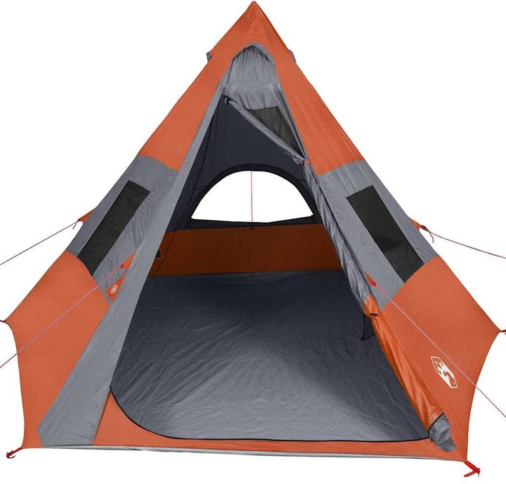 Image du produit vidaXL Tente de camping 7 personnes & Orange 185T Taft (6.40 kg, 7 personnes)