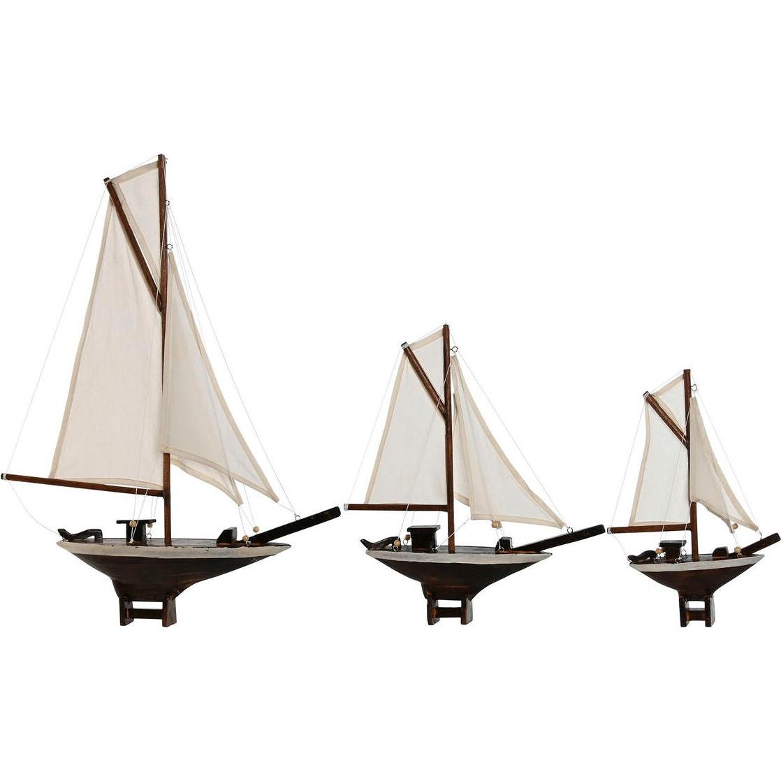 Esprit, Statuette e sculture decorative, Decorative Figure Home White Brown Mediterranean 55 x 8 x 70 cm (3 Pieces)