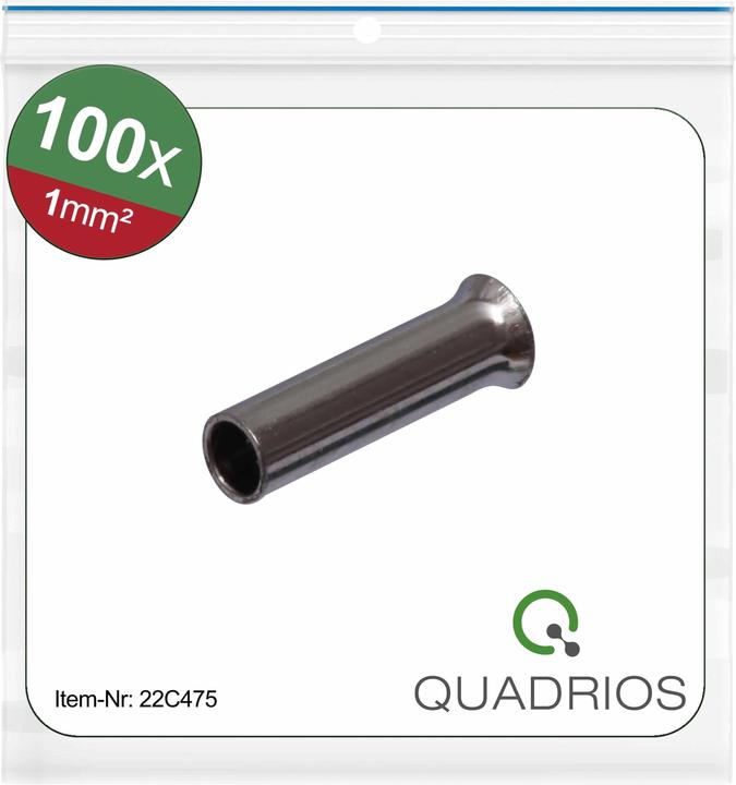 Actual product image Quadrios 22C475 Ferrule 1 mm² Uninsulated 100 pcs.