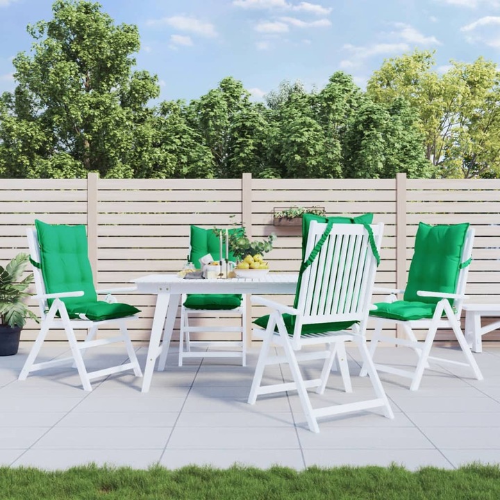 Image du produit VidaXL Coussins de chaise à haut dossier 4 pcs. Tissu Oxford (120 x 50 x 7 cm)