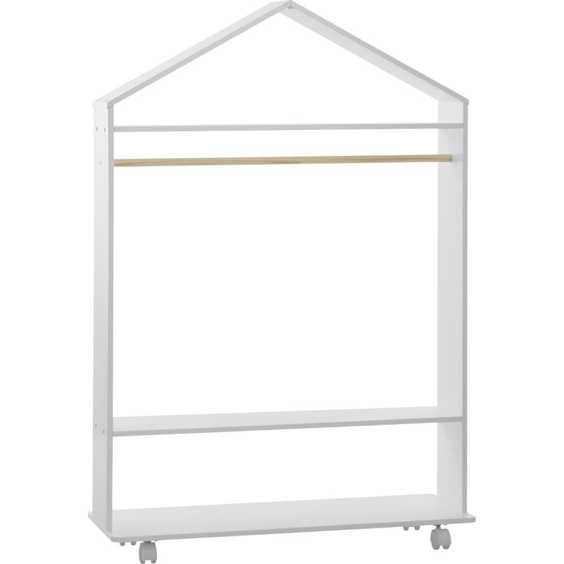 Atmosphera, Kinderkleiderschrank, Kleiderschrank mit Rädern, weiss (36 cm)
