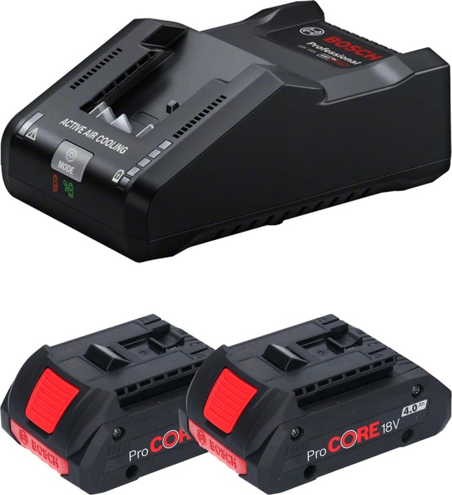 Produktbild Bosch Professional Bosch Starter Set 2x ProCORE 18 V 4,0 Ah Professional Li-Ion Akkupack ( 2x 1600A016GB ) + GAL (18 V)