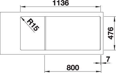Produktbild Blanco Lantos 8 S-IF Compact (Einbauspüle, 116 cm, 50 cm)