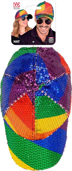 Produktbild Widmann Pailletten Basecap In Regenbogen Muster