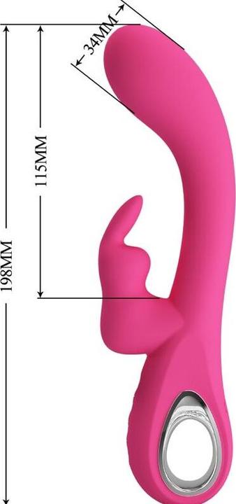 Actual product image Pretty Love Novak Rabbit Vibrator 12 Vibrations Pink