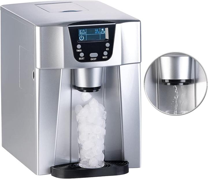 Image du produit Rosenstein & Söhne Machine à glaçons premium avec distributeur de glaçons & d'eau froide, 2 litres