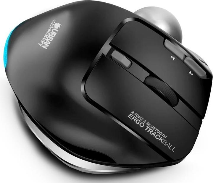 Actual product image Urban Factory Bluetooth And 2.4ghz Ergonomic Trackball With Adjustable Tilt (Wireless)