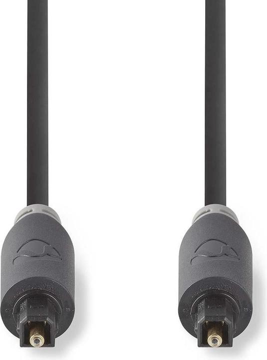Productafbeelding Nedis Optische audiokabel | Toslink stekker | 3,00 m | rond | PVC | antraciet | B (3 m, TOSLINK)