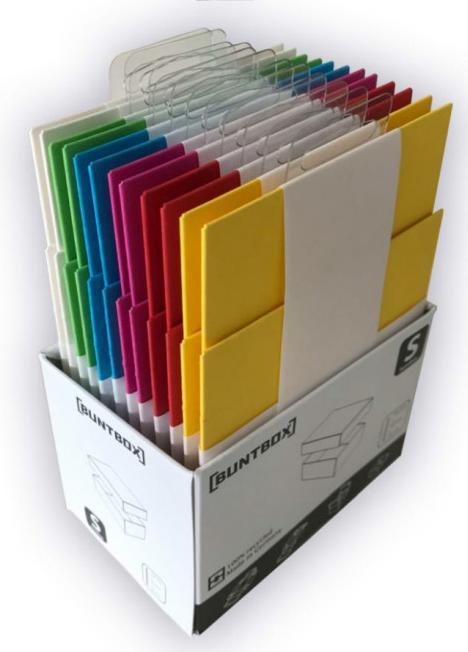 Actual product image Buntbox S 102x65x46mm 74827.00 in display, colored ass. (Gift box, 12 x)