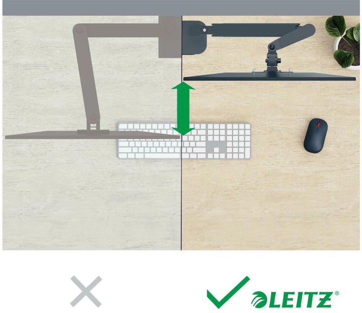 Produktbild Leitz Ergo Platzsparender Dual Monitorarm (Tisch, 32")
