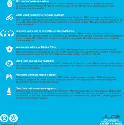 Actual product image JLab Audio JBuddies Pop Wireless On-Ear Teal