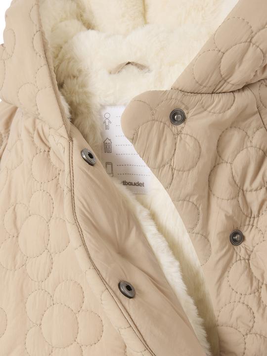 Produktbild Vertbaudet Baby Steppjacke mit Blumensteppung und Kunstfellfutter (98)