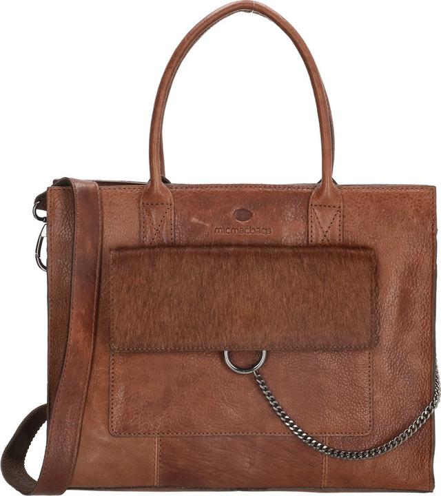 Micmacbags Mendoza Handtasche Umhängetasche - braun - 100% Leder