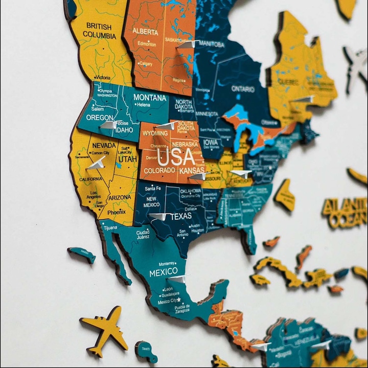 Actual product image Enjoy The Wood 3D world map (120 x 200 cm)