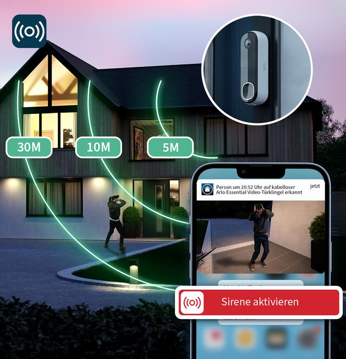 Actual product image Arlo Bundle Essential 2K Indoor 1-cam + ESSENTIAL 2 Video Doorbell 2K With Chime V2 BNDL (1920 x 1080 Pixels)