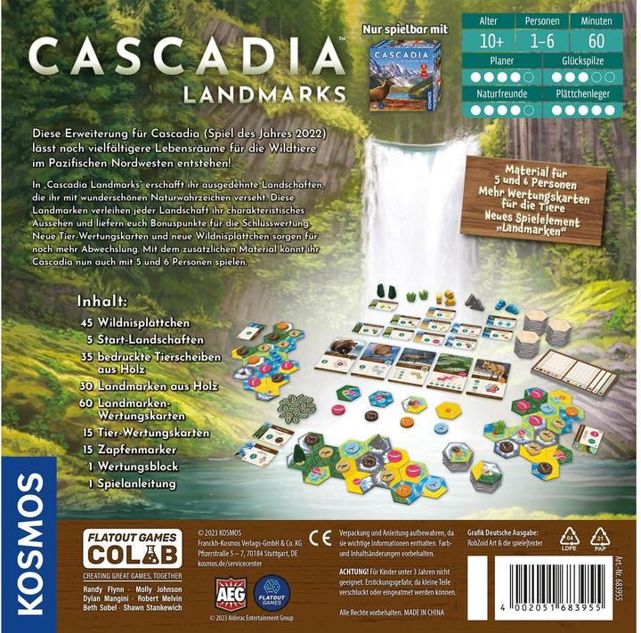 Produktbild Kosmos Cascadia Landmarks (Deutsch, 1 - 6 Spieler)