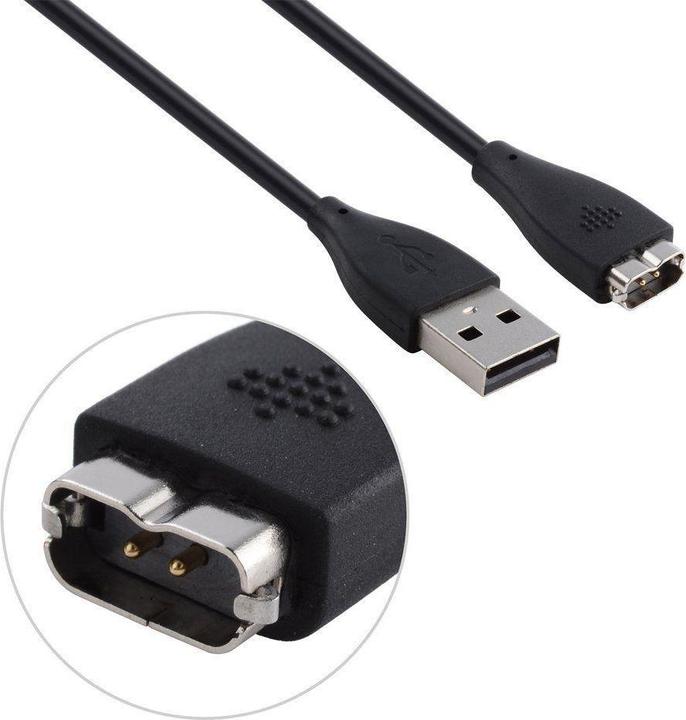 Actual product image JTI Fitbit Charge HR compatible USB charging cable (28 cm) - Black