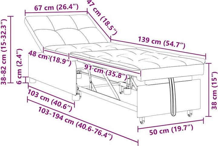 Actual product image vidaXL Moderner Schlafsofa